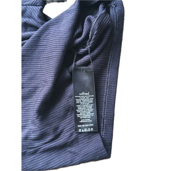 Wilfred Ribbed Turtleneck Long Sleeve Black XS - Picture 7 of 9